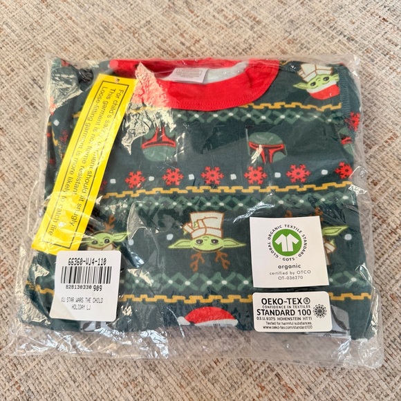 Hanna Andersson | Star Wars The Child Yoda Grogu Holiday Pajama Set 110cm NWT - Picture 3 of 5
